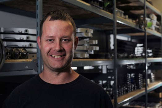 Image of Jason Szautner, senior engine builder at DFC Diesel Edmonton engine rebuilders.